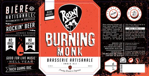 Certains indices présents sur nos bouteilles vous aideront à trouver l’origine du nom de chacune de nos bières. Dans le cas de la Burning Monk, le nom était relativement évident pour nous. En effet, cette bière à été brassée au rythme des mélanges hip hop et rock and roll présents sur le premier album d’un célèbre groupe californien. Fusionnant le rap et le métal sur des paroles signées de La Rocha et des effets de guitare de Morello, le groupe est impliqué politiquement, à la fois dans ses textes et dans les images choisies pour illustrer les covers de leurs albums.